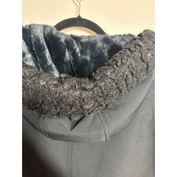 Marmot Womens Black Softshell Jacket Faux Fur Lined Hooded Full Zip Small - Picture 5 of 5